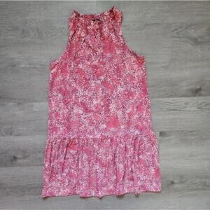 NWOT Banana Republic Women's Pink Sleeveless Crewneck Drop Waist Dress X-Small